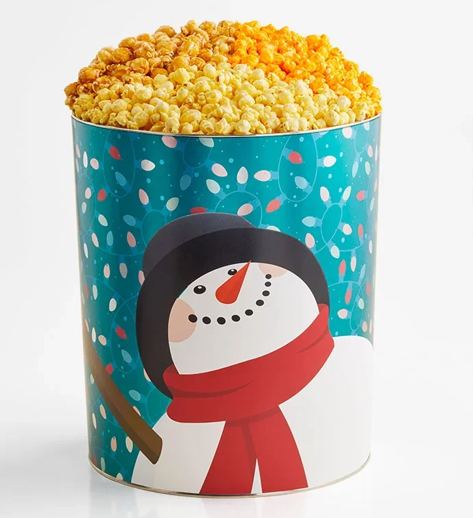 Winter Delight 2 Gallon 3 Flavor Popcorn Tin